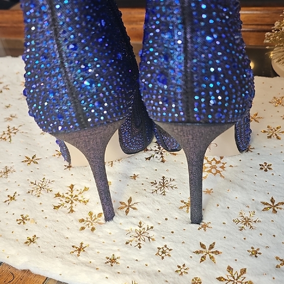 Jessica Simpson Glittering Blue Boots - Picture 10 of 13